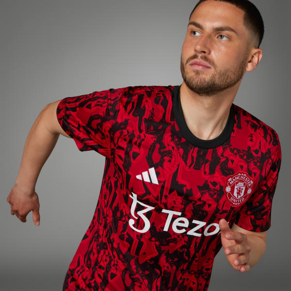 Camisa Pré-Jogo Manchester United - Vermelho adidas