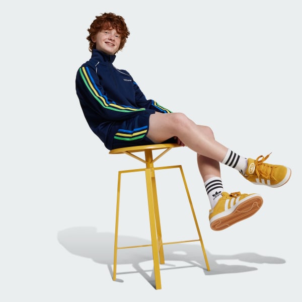 Azul Polerón Medio Cierre Frontal Kids