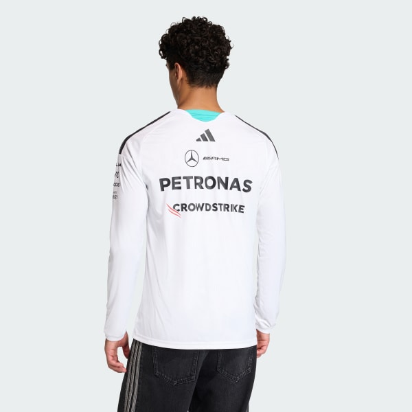 White MERCEDES - AMG PETRONAS FORMULA 1 TEAM DRIVER JERSEY LONGSLEEVE