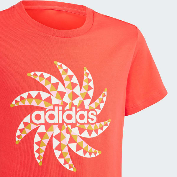 Vermelho Camiseta Estampada adidas x FARM Rio