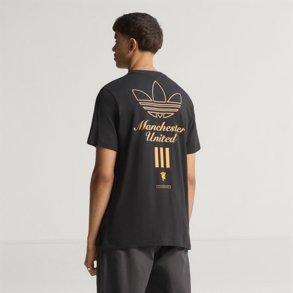 Preto Camiseta Estampada Manchester United Football Club Icons