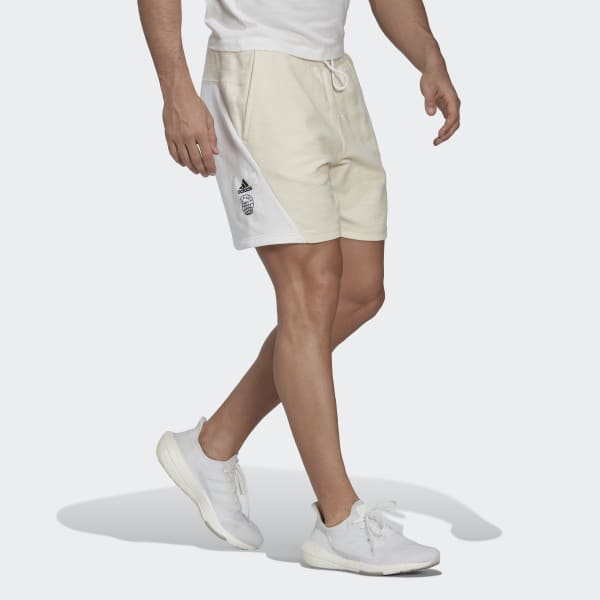 Beige Reversed French Terry Shorts (Gender Neutral) KA247
