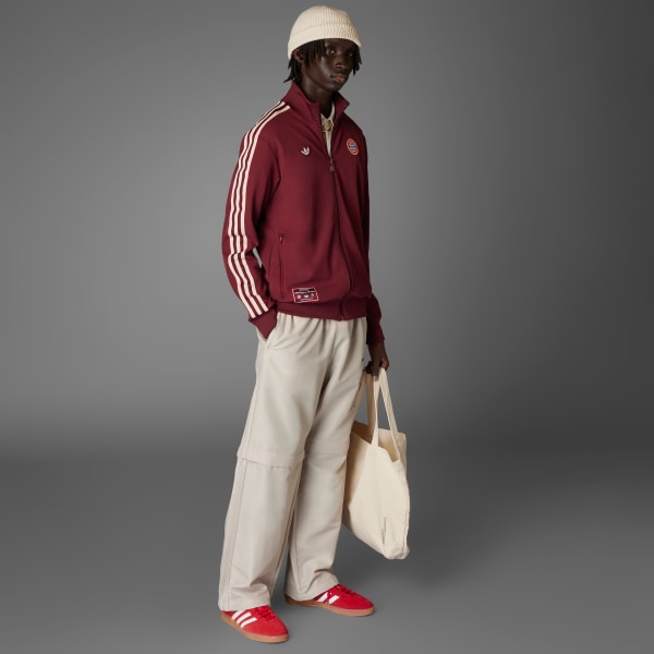 Burgundy FC Bayern Terrace Icons Track Top