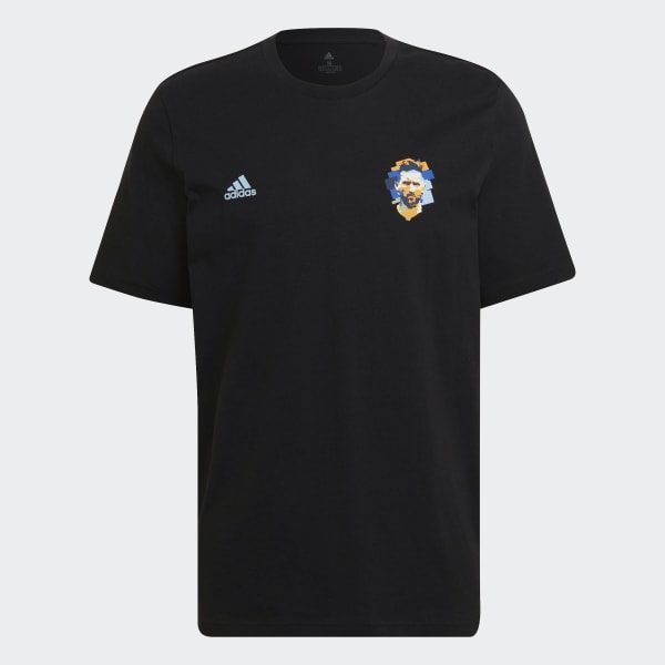 Black Messi Icon Football Graphic T-Shirt WK651