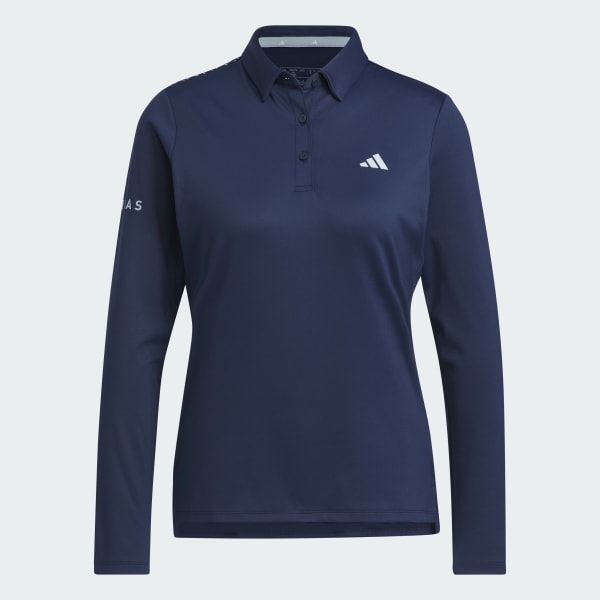 Blue AEROREADY Big Badge of Sport Long Sleeve Polo Shirt