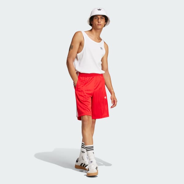 สีแดง กางเกงขาสั้น Adicolor