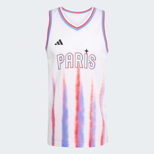 wit Paris Basketball Uitshirt Mannen