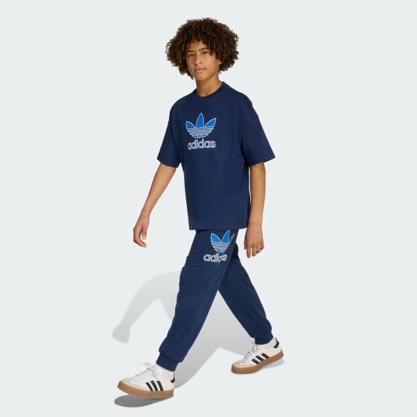 Azul Camiseta Trifolio Oversize