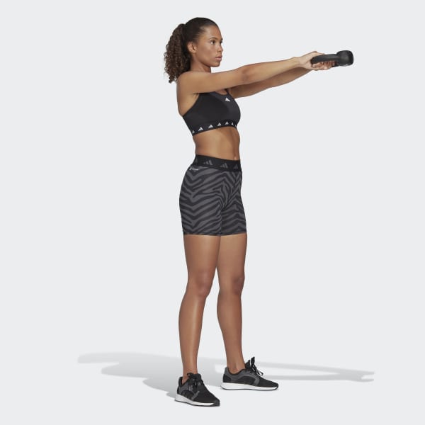 Wielokolorowy Hyperglam Techfit Zebra High-Waisted Shorts DKD79