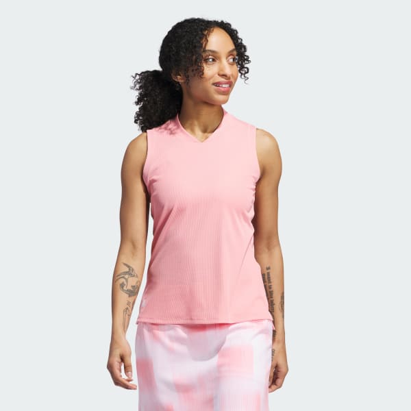 Pink Ultimate365 Sleeveless Polo Shirt
