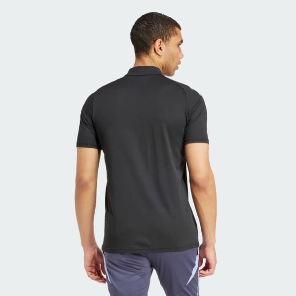 adidas All Blacks Rugby Short Sleeve Polo Shirt Black adidas UK