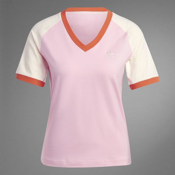 ☆Adidas☆Originals Adicolor 70s V-Neck Dress Pink Adidas Adicolor 70s V-Neck Dress - IK7860