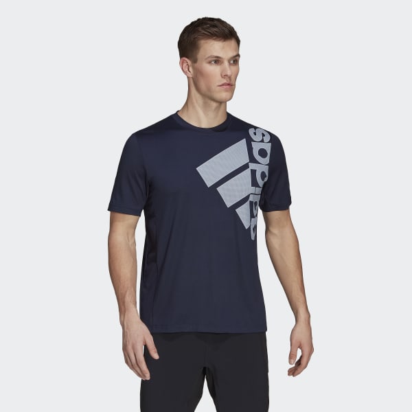 Mau-xanh-da-troi Áo Thun Tập Luyện Big Badge of Sport E0256