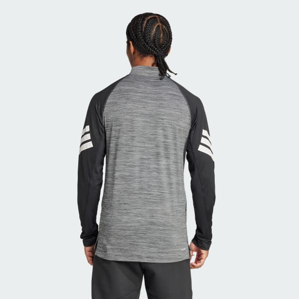 Svart Icon 3-Stripes 1/4-Zip T-shirt