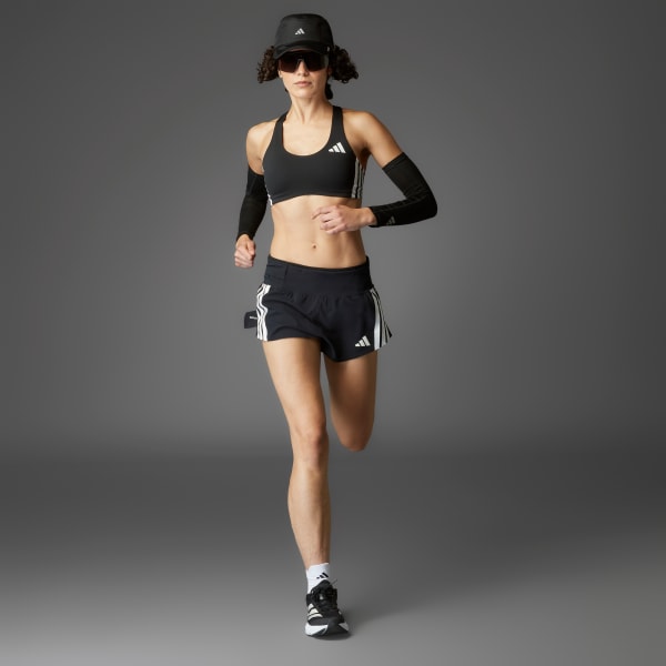 Negro Shorts Adizero Running con bolsillos para gel