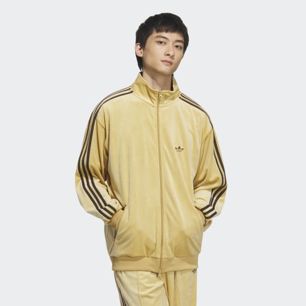 アディダス ベロア トラックジャケット - ベージュ | アディダス ジャパン