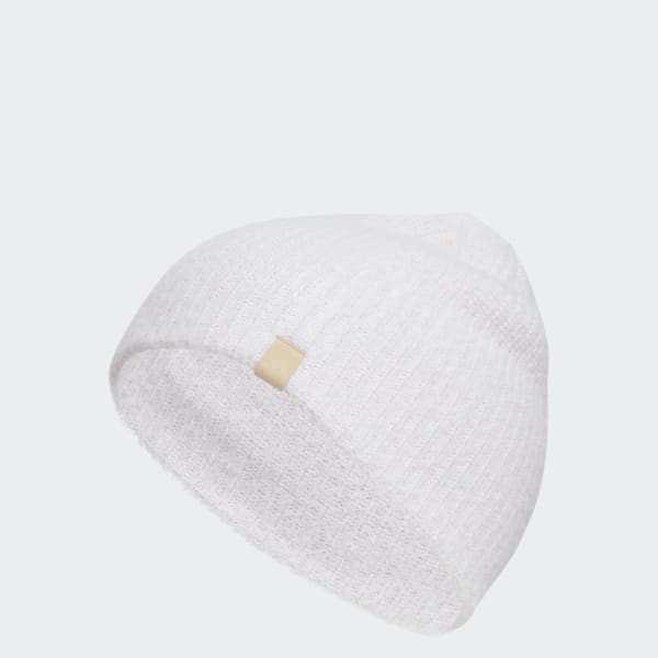 adidas Women's Lifestyle Non Fold Beanie - White | Free