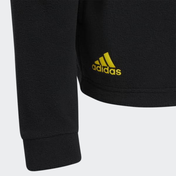 Black Print Block Golf Pullover