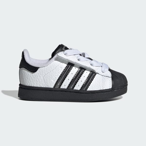 Blanco Zapatillas adidas Originals Superstar II Comfort Closure de cordones elásticos para niños