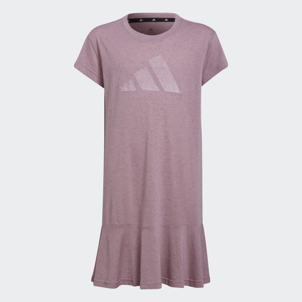 Purple Future Icons Logo Graphic Cotton Dress