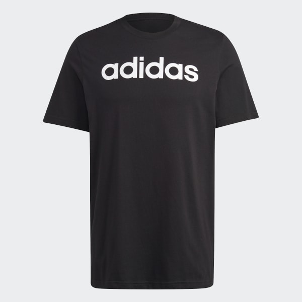Czerń Essentials Single Jersey Linear Embroidered Logo Tee