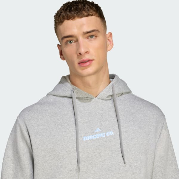 adidas Volleyball Graphic Hoodie - Grey | Free Shipping with