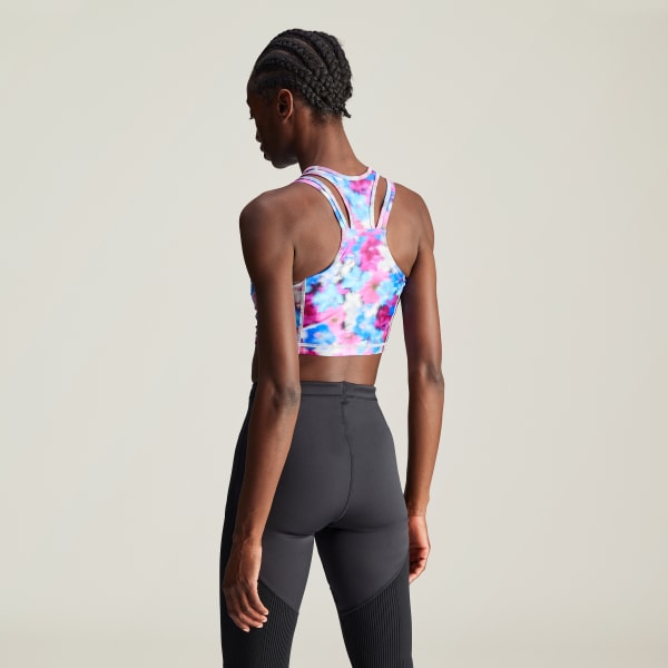 ブルー adidas by Stella McCartney TruePurpose プリント シャインクロップ