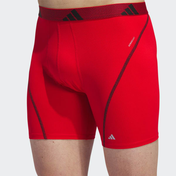 adidas Performance Mesh 3-Pack Boxer Briefs - Red | Free adidas Performance Mesh 3-Pack Boxer Briefs - Red | Free