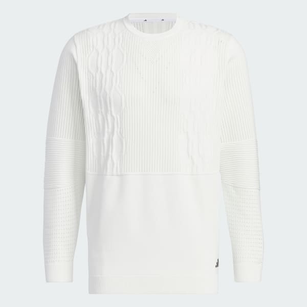 White 프라임니트 그라데이션 패턴 크루넥 긴팔 풀오버