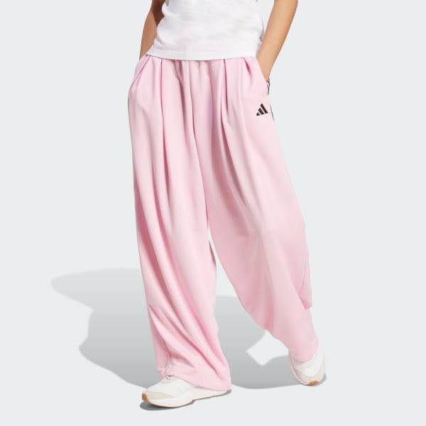 Pink Tiro 3-Stripes Pleated Pants