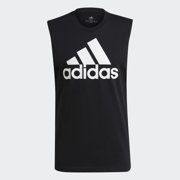 Negro Playera sin mangas Essentials Big Logo