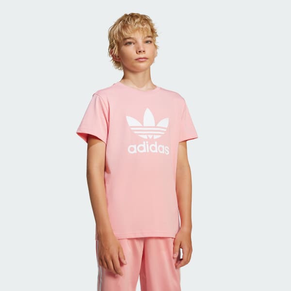 Pink Adicolor Trefoil Tee Kids