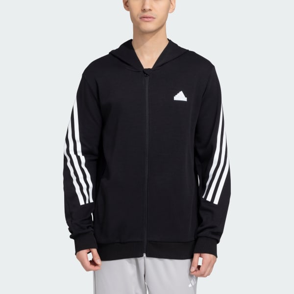 adidas FUTURE ICONS 3 STRIPES FULLZIP HOODIE - White