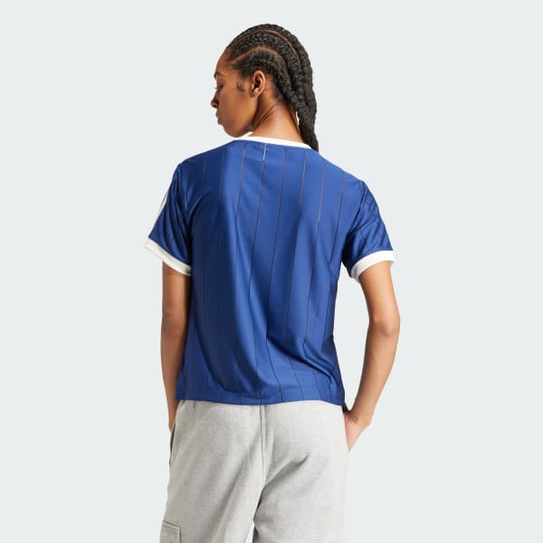 Azul Camiseta Três Listras