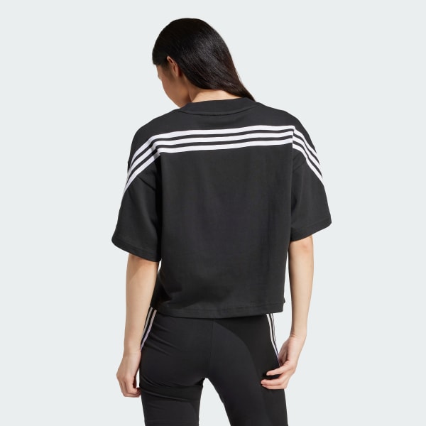 Negro Camiseta Future Icons 3 Rayas