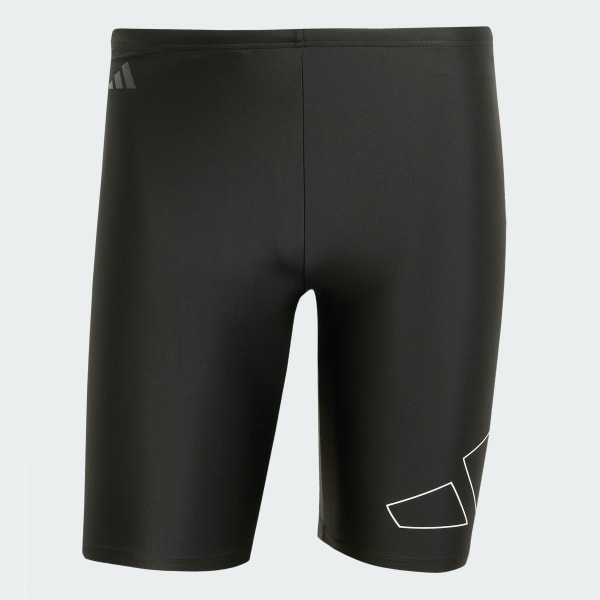 Schwarz Big Bars Jammer-Badehose