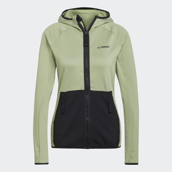 Gronn Terrex Tech Fleece Lite Hooded Hiking jakke 29546