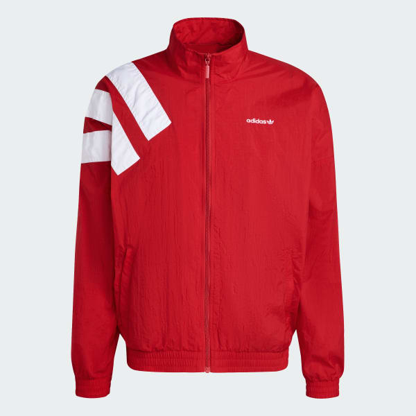 Red ARCHIVE BLOCKED TRACK TOP 
