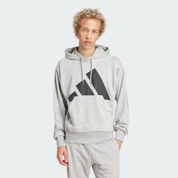 Grey Essentials Big Logo French Terry Hoodie
