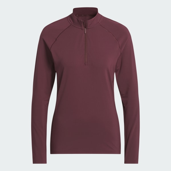 adidas Ultimate365 Solid Quarter-Zip Mock Polo Shirt