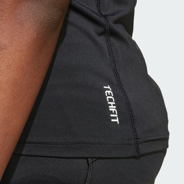 adidas Techfit Tee - Black | Free Shipping with adiClub
