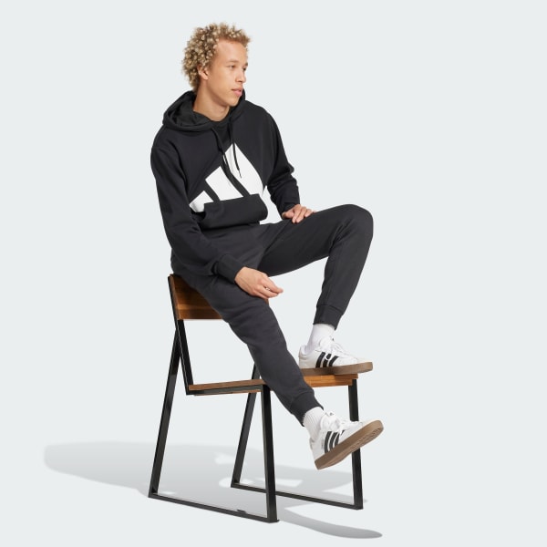 Negro Pantalón Essentials Logo Grande Felpa Francesa