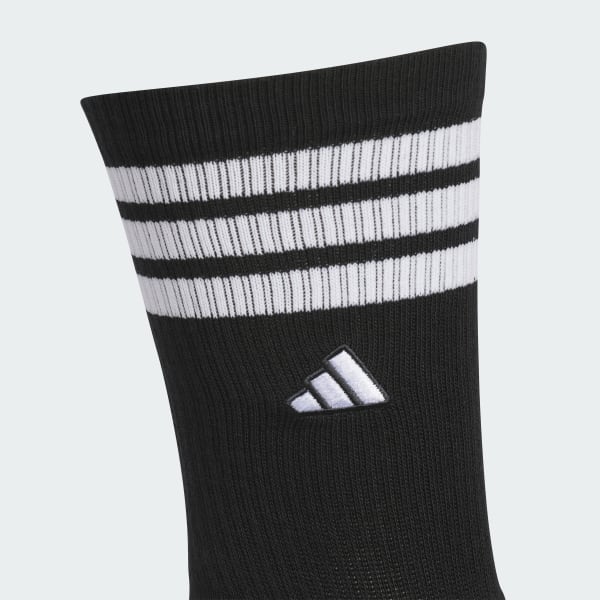 Black 3-스트라이프 크루 양말