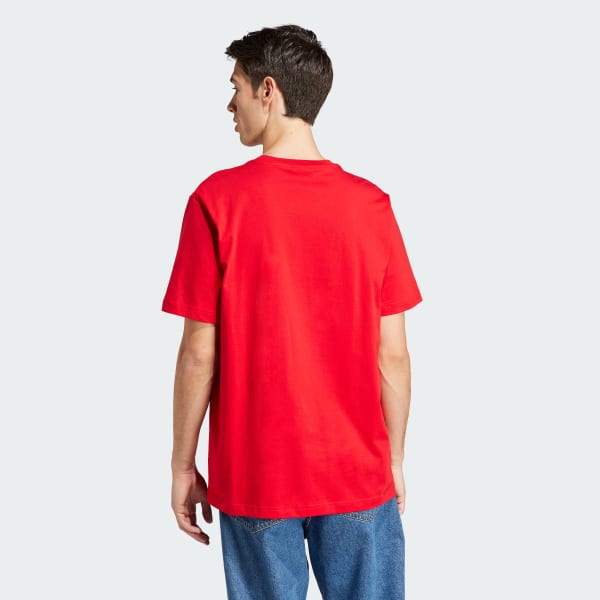 adidas Graphics Monogram Tee - Red | Free Shipping with adiClub 