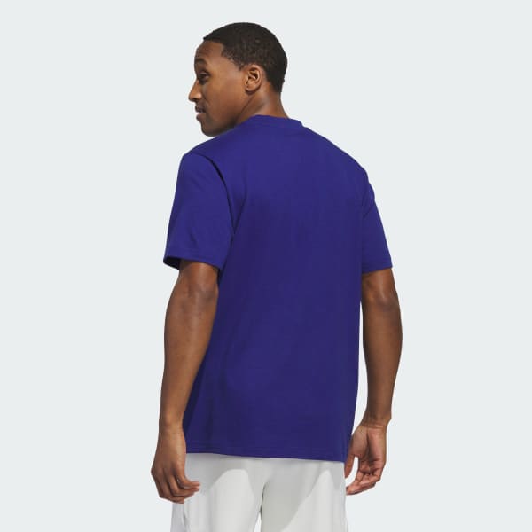 Azul Camiseta Estampada Basquete On Fire