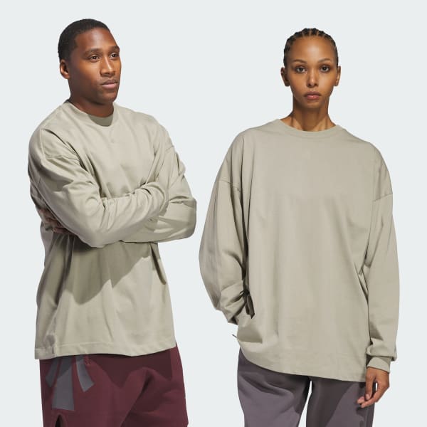 Beige adidas Basketball Longsleeve – Genderneutral
