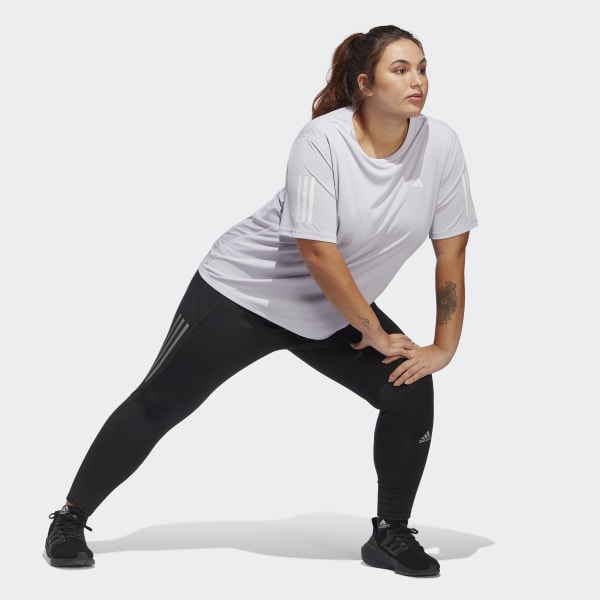 Lila Own the Run T-Shirt – Große Größen