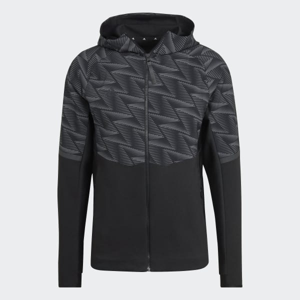 Adidas black zip hoodie store
