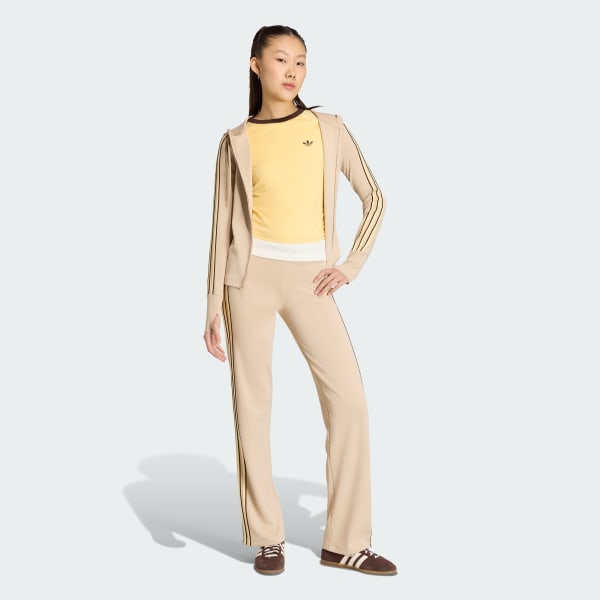 Beige Chaqueta TREFOIL CAPUCHA CIERRE