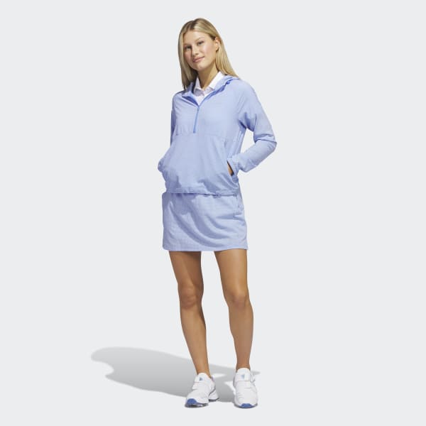 Bleu Sweat-shirt à capuche de golf à zip 1/4 Seersucker